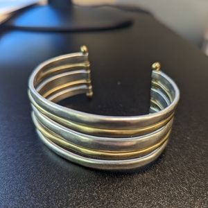Lucky Brand Silver and Gold Bangle